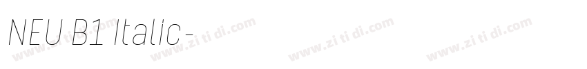 NEU B1 Italic字体转换 NEU B1 Italic字体转换